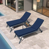 2PCS Set Outdoor Lounge Chair Cushion Replacement Patio Funiture Seat Cushion Chaise Lounge W419103836