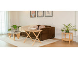 XL Oversized Rubberwood Folding TV Tray Table, Natural 58807951