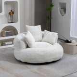 COOLMORE Lazy Sofa Durable Comfort Lounger High Back Bean Bag Chair Couch With Three Pillows for W395P252048