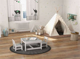 2-in-1 Kids Activity Table and Chairs Set, Double-Sided Whiteboard & Blackboard, with Hidden 75664827