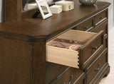 Maderne Traditional Wood Panel 6 pieces King Bed set with Dresser, Mirror, Two Nightstands, Chest T2574P204904