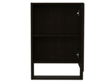 Medicine Single Door Cabinet 35" H, Two Interior Shelves, One External Shelf, Black B097133126