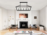 5-Light Farmhouse Kitchen Island Lighting,5 Light Industrial Linear Chandelier for Dining Room Metal W5008P465021