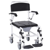Bathroom WheelchairCommode Wheelchair, Rolling Shower Wheelchair with 4 Castor Wheels 80349826