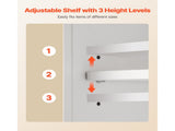Bathroom Wall Cabinet with 2 Doors and Adjustable Shelf, Wall-Mounted Storage Organizer for 28412213