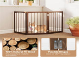 63" x 30" Brown Wooden Pet Fence 53879509