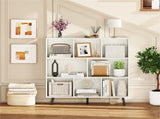 8 Cube Bookcase 3-Tier Modern Storage Organizer with 5 Metal Legs Bookshelves 93527657