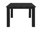 Sarang Black Dining Table and Silver Dining Chairs B201P359580