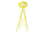 8FT Weather Resistant Yard Garden Windmill Yellow 53104540