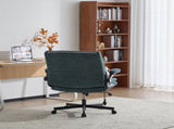 Criss Cross Legged Office Chair with Flip-Up Back Built-In Dynamic Airbag Lumbar Support, Wide Seat 50529061