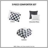 Full/Queen Checkered Comforter Set B035P203268