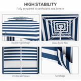 Outdoor Umbrella-Blue White 84736791
