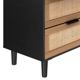 ZNTS 6 drawers Rattan dresser Rattan Drawer, Bedroom,Living Room W75763041