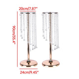 2 Pcs 35.4inch Tall Wedding Flower Vase Holder Table Centrepiece Display Vase Metal Flowers Stand 99100294