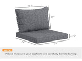 Set of 2 Outdoor Patios Seat & Backrest All-In-One, Fade Resistant Chair Replacement 65088294