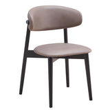 Grey and Black Padded Side Chair B062P209269