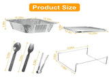 36-Pcs Disposable Chaffing Buffet with-Covers, Utensils Premium Chafing Dish Set for Events, 88920939