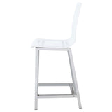Clear and Chrome Counter Height Stools B062P153519