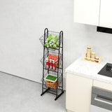 3-Tier Kitchen Storage Basket Organizer, Freestanding Metal Wire Rack for Fruit, Vegetables, and W2167P214934
