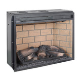 ZNTS 23 inch infrared quartz heater fireplace insert -woodlog version with brick 70442795