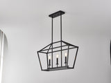 3-Light Farmhouse Kitchen Island Lighting,5 Light Industrial Linear Chandelier for Dining Room Metal W5008P465017