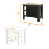 Brooklyn Kitchen Island, Three Concealed Shelves B128P148675