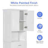 Tall Bathroom Cabinet with Laundry Basket, Large Space Tilt-Out Laundry Hamper and Upper WF323481AAK