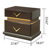Modern Style 2-Drawer Night stand Made with Wood in Brown B009P155282