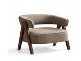 Upholstered Armchair with Wood Legs for Living Room 83853751