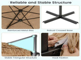 9.5ft Tropical-Style Outdoor Umbrella - 2-Tier Vented, Sun Protection, 36172303
