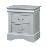 Platinum 2-drawer Nightstand B062P189256
