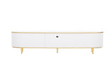 Modern TV Stand for TVs up to 80 Inches, Entertainment Center with 4 Drawers and 1 Cabinet, Wood TV 38254875