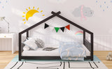 Full Size House Bed Wood Bed, Espresso N708P182786P