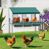 Nesting Boxes for Chickens, 3 Holes Chicken Nesting Boxes with Legs, Chicken Laying Box with Lid 92102638