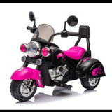 Kids Ride On Motorcycle Toy, 3-Wheel Chopper Motorbike with LED Colorful Headlights Horn, Pink 6V W2823P220542