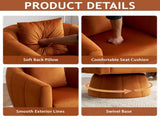 360&deg Swivel Accent Chair, Modern Velvet Fabric Living Room Armchair with Fluffy Cushions, Comfy 41128047