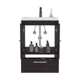 Bathroom Vanity with Two Doors, Two Drawers Madison, Black B070P316866