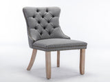 Nikki Collection Modern, High-end Tufted Solid Wood Contemporary Flax Upholstered Linen Dining Chair W114368384