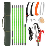 24ft Manual Pole Saw, Lightweight Tree Trimmers Long Handle Pruner Set, Sharp Steel Blade and 00574633