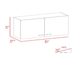 Brookeline Rectangle 2-Door Wall Cabinet White and Smokey Oak B06280328
