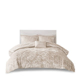 Full/Queen Velvet Comforter Set with Throw Pillow B035P203252