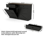 Farmhouse Black Double Tilt Out Trash for 20 Gallon Trash Cans, Free Standing Recycling 29423992