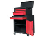 4-Drawer Locking Steel Tool Cart Red & Black 46157302