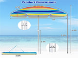 6.5 Feet Beach Umbrella - Multicolor 54266523