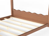 Full House Floor Bed with Support Slats, Solid Wood House Bed Frame for Kids, No Box Spring Needed W1580P535184