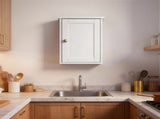 White P2 MDF painted cabinet, 34.6*20*50cm, single door with one shelf, bathroom vanit 12340414