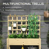 Garden Bed Galvanized PlanterRaised Garden Bed with Trellis 27587622