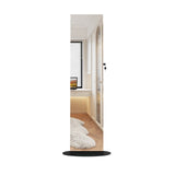 Jewelry Cabinet Armoire with Full Length 360&deg Rotating, Lockable Storage Cabinet, Interior W3406P340421