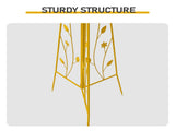 6.2ft Yellow 5-Blade Iron Windmill with Tripod Stand 75355345