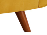New Design Linen Sofa Furniture Adjustable Backrest Easily Assembled Recliners-yellow 43375163